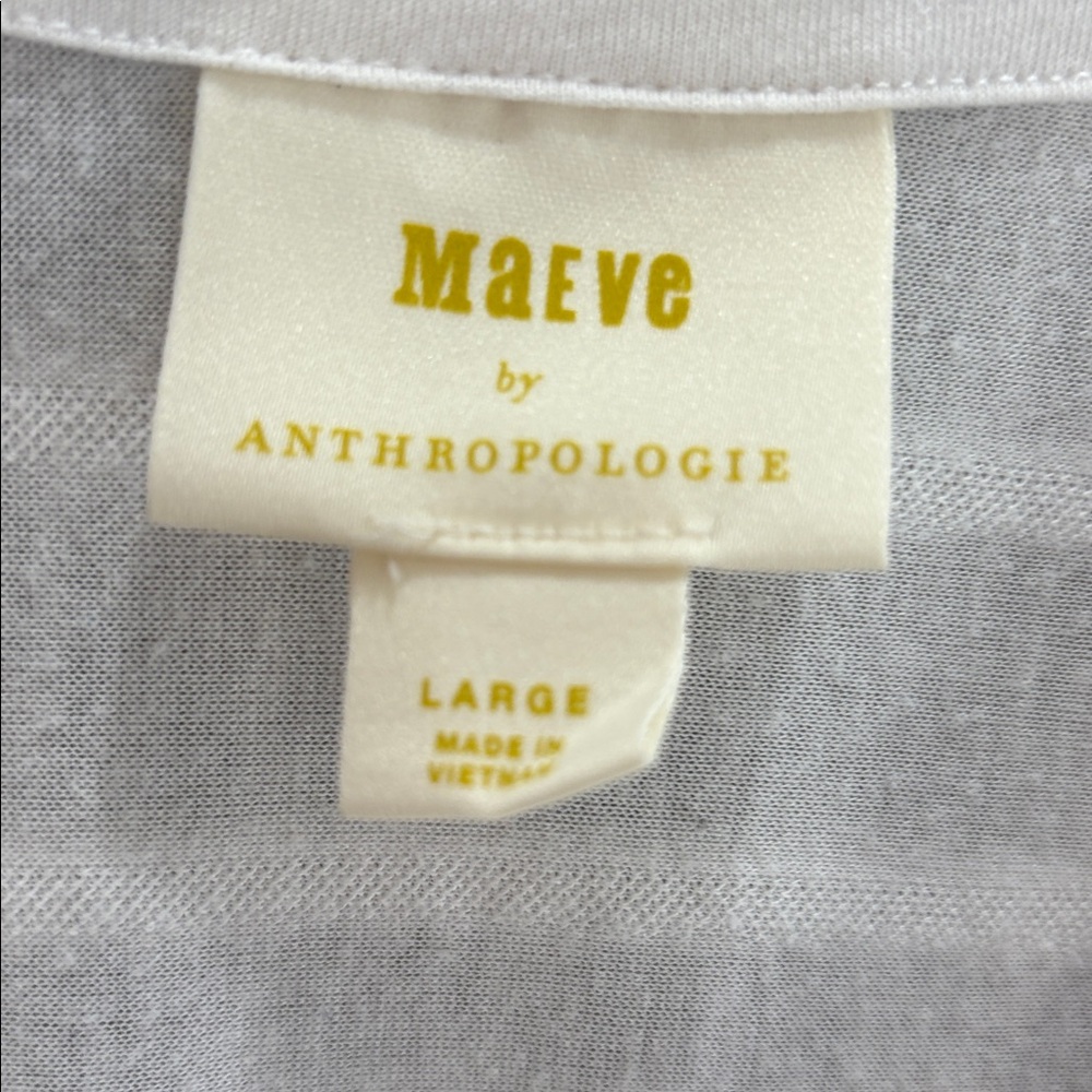 Maeve Anthropologie Ivory Textured Wrap Blouse - Picture 2 of 9
